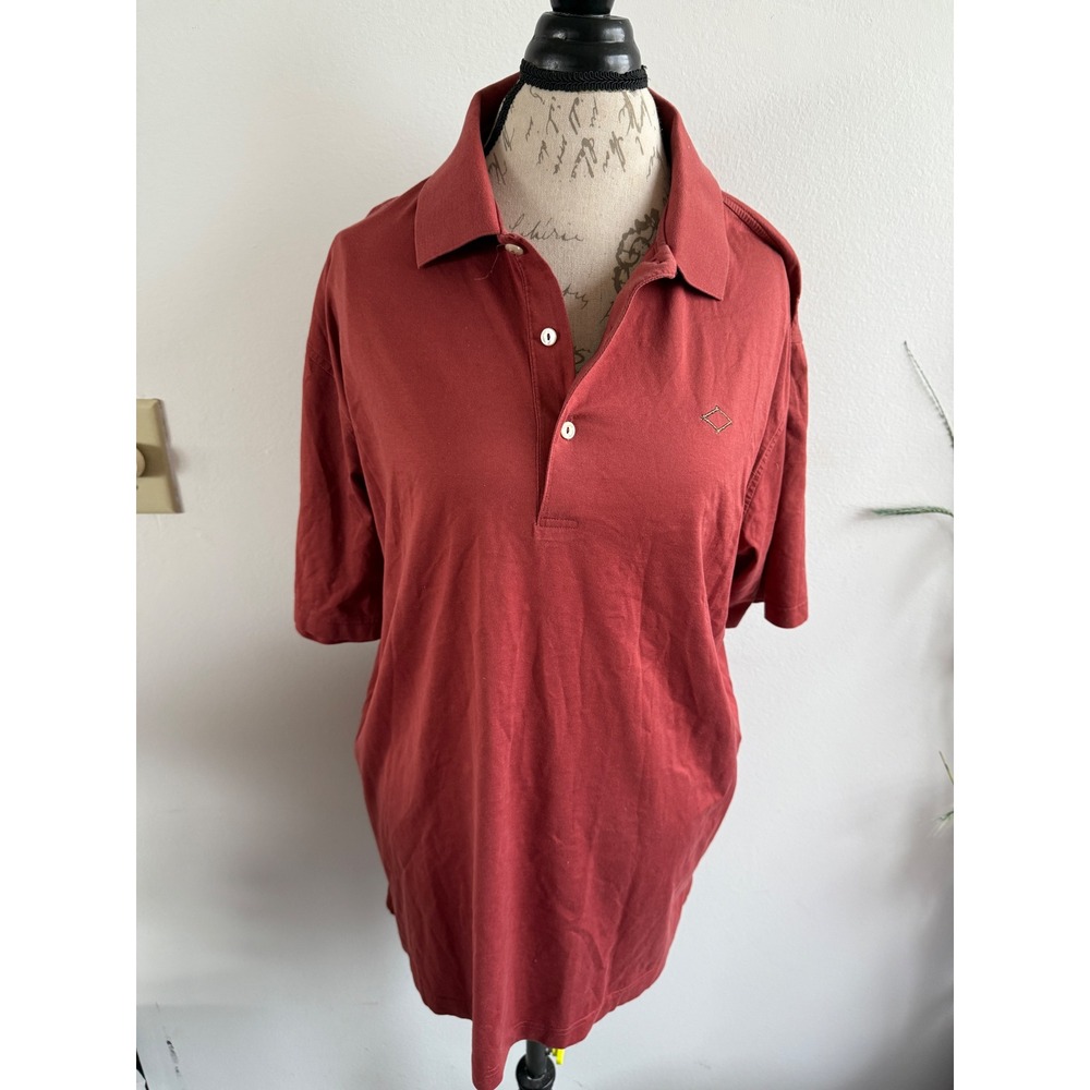Peter Millar XL Polo Shirt Burnt Orange Short Sleeve Cotton Menswear